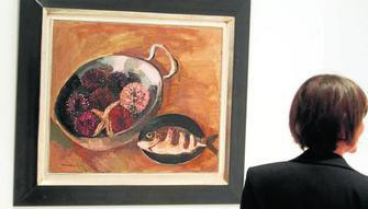 Una de las pinturas de Menchu Gal de la Exposicion en Málaga